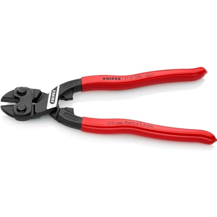 KNIPEX 71 31 200 SB CoBolt Kompakt-Bolzenschneider mit Kunststoff überzogen schwarz atramentiert 200 mm – Bild 2