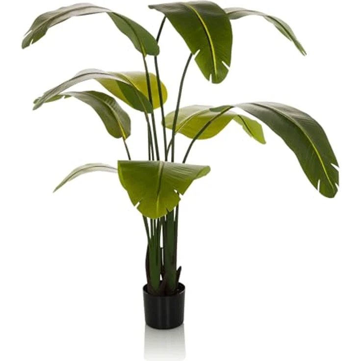hjh OFFICE Kunstpflanze Banane künstliche Deko Pflanze 170 cm, Pflegeleichte Bananenstaude, Kunstbaum Grün 871051 – Bild 1