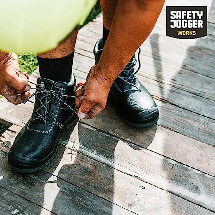 Safety Jogger BESTBOY S3, Sicherheitsschuh aus Leder mit rutschfester Laufsohle und Stahlkappe, mittelhoch – Bild 8