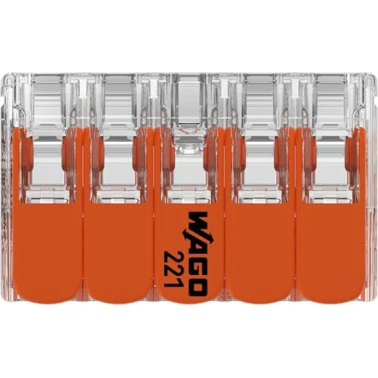 Wago Hebelklemme 221-420, Verbindungsklemme für Leiterquerschnitte 0,2 mm² - 4 mm², 10 Leitungen, 450 V, 32 A, CAGE CLAMP® Technologie – Bild 4
