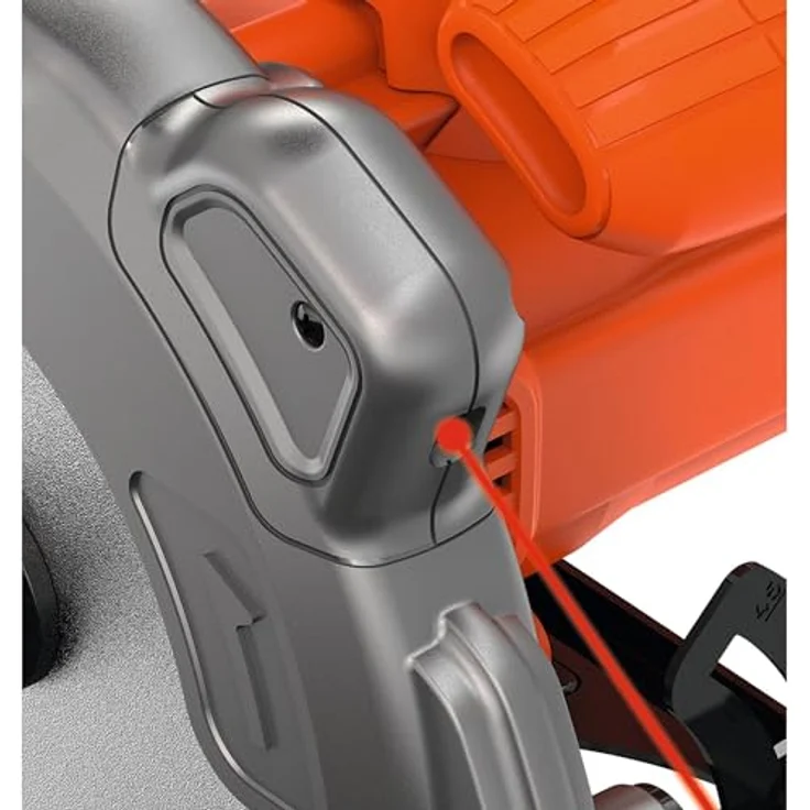 Black+Decker Handkreissäge (1250W, Schnitttiefe 66 mm - 50 mm (90°-45°) 1 Sägeblatt mit Parallelanschlag, Durchmesser 190 mm, mit Schnellspannhebel, integrierter Laser) CS1250L – Bild 3