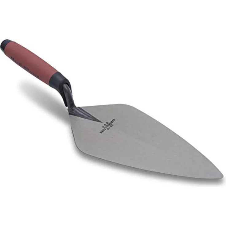 Marshalltown Maurerkelle, Putzkelle London Style mit ergonomischem Durasoft Griff, aus Carbonstahl, mit breiter Spitze und geradem Hals, Maße der Kelle: 254x118 mm – Bild 2