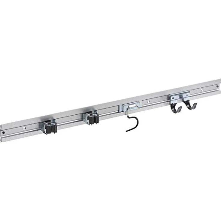 Meister Gerätehalterleiste 800 mm - Geräteleiste & 4 Gerätehalter - Aluminium - Leichte Montage - Werkzeughalter - Gerätehalter für Gartengeräte - Stabile Werkzeugleiste für die Wand-Montage - 9953360 – Bild 2