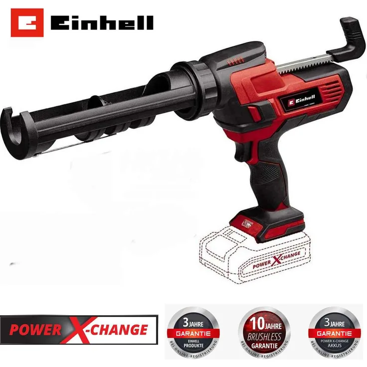 Einhell Akku-Kartuschenpistole TE-SG 18/10 Li 18V ohne Akku / Ladegerät, Akku-Kartuschenpistole mit 2.000 N Auspresskraft