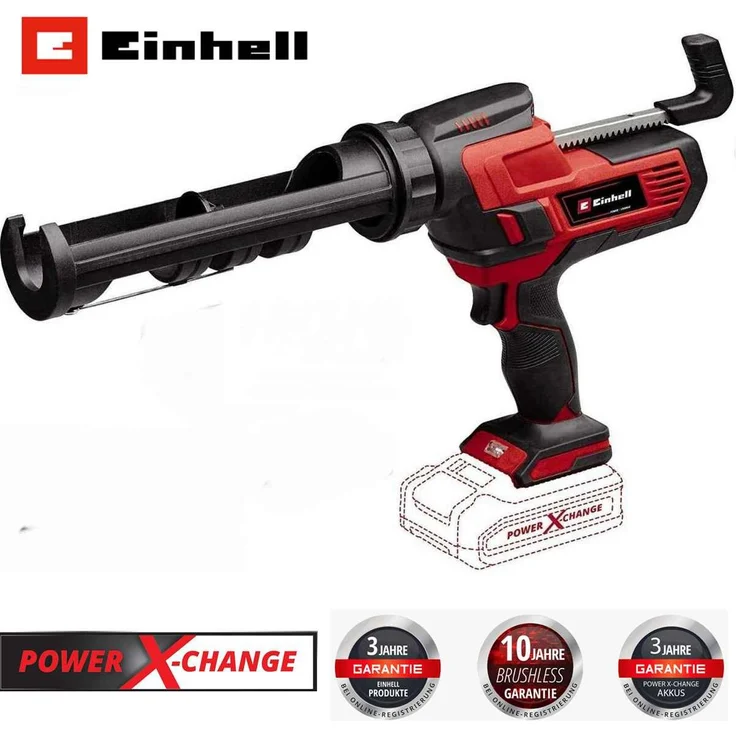 Einhell Akku-Kartuschenpistole TE-SG 18/10 Li 18V ohne Akku / Ladegerät, Akku-Kartuschenpistole mit 2.000 N Auspresskraft
