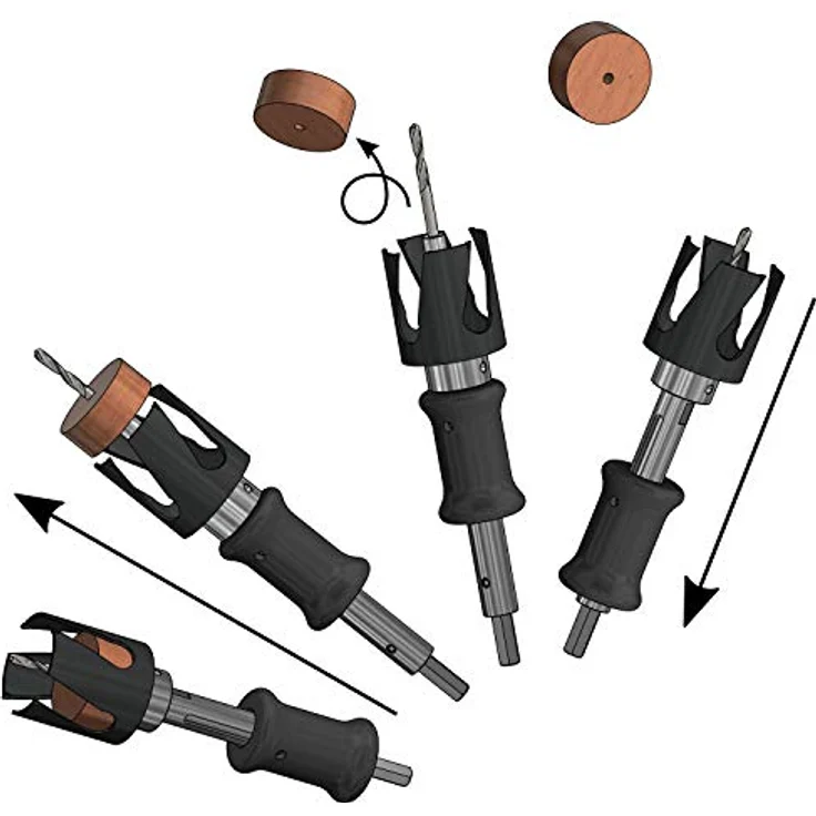 FAMAG Lochsäge 4-tlg., Pumpshank mit Adapter und HSS-Zentrierbohrer – Bild 4