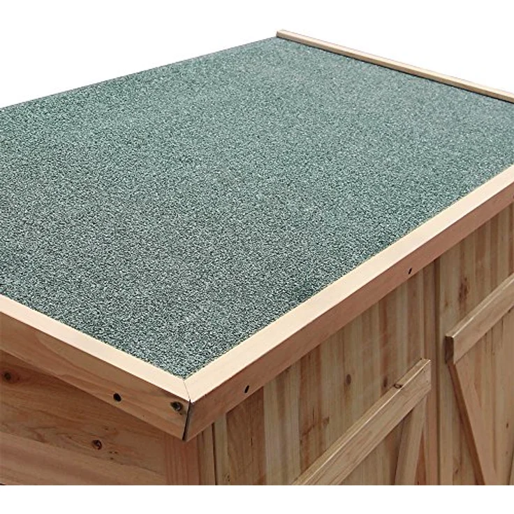 Wiltec Gerätehaus XXL Holz Gartenschrank für Gartengeräte inkl. Montagematerial Gartenhaus zur Aufbewahrung Geräteschuppen Geräteschrank, robustes Holz und Bitumendach, 138 x 65,5 x 160 cm – Bild 5