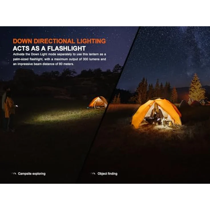 Fenix Light CL22R, Akku Camping-Leuchte mit 500 lm, 360°-Beleuchtung, rotes Licht, IP65, grün – Bild 7