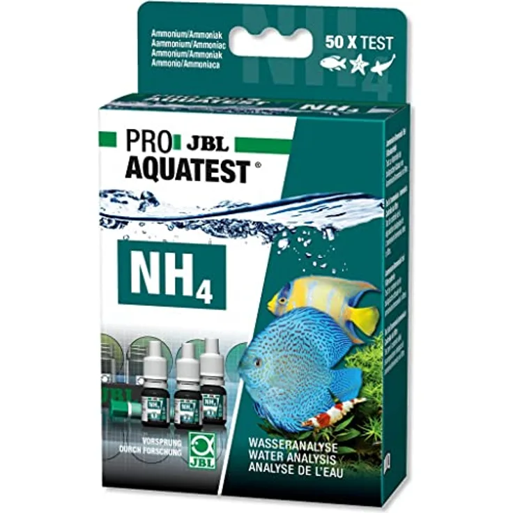 JBL Wassertest-Set, Für Süß-/Meerwasser-Aquarien und Teiche, ProAquaTest NH4 Ammonium