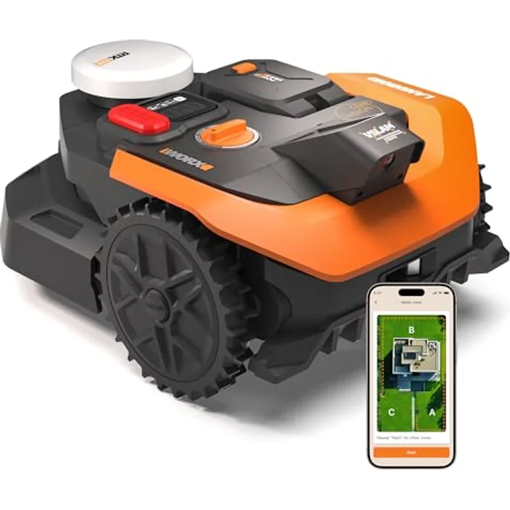 Worx Mähroboter S300 WR303E Landroid Vision Cloud, Hinderniserkennung in Echtzeit, RTK-Technologie, für Gärten bis 300 m² – Bild 2