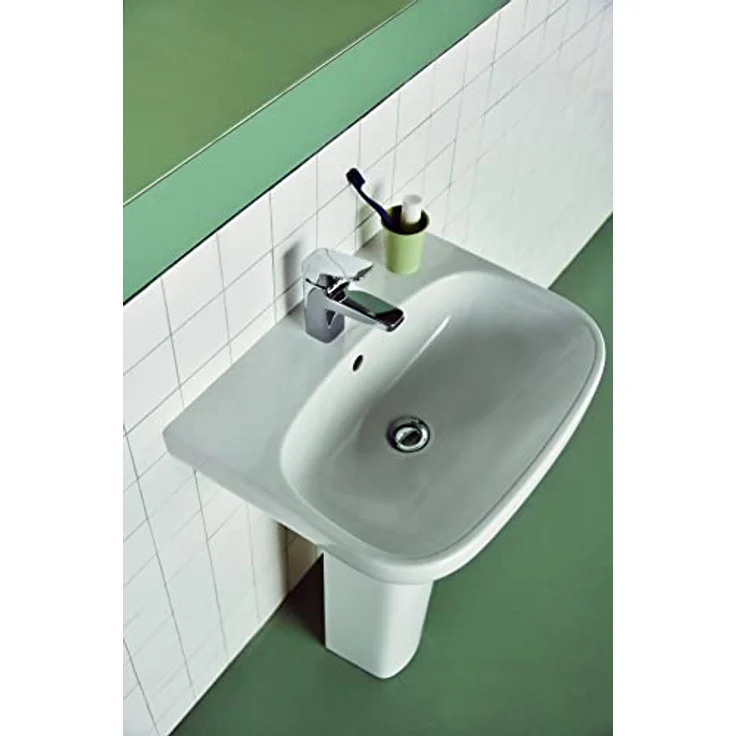 Ideal Standard Waschtisch i.life A 55x44 cm, 1 Hahnloch mit Überlauf, Alpinweiß aus Kristallporzellan – Bild 4