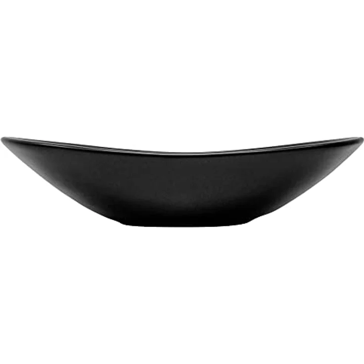 ML-Design Waschbecken aus Keramik in Schwarz matt 63 x 36 x 15,5 cm, Ovale Aufsatzwaschbecken, Moderne Waschtisch, Waschschale mit Abflussloch, Waschplatz Handwaschbecken, für Badezimmer/Gäste-WC – Bild 3