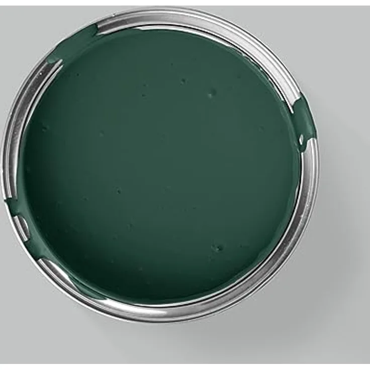 MissPompadour Wandfarbe Grün mit Wald, matte Innenfarbe mit sehr hoher Deckkraft, geruchsneutral und wasserbasiert, 1 L