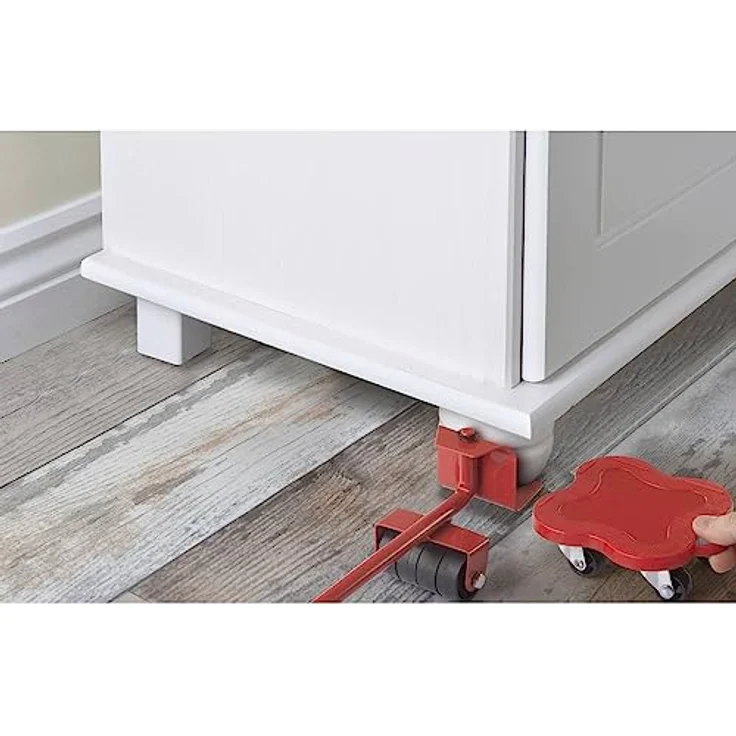 TOOLCRAFT Möbel-Transportroller, 5-teiliges Set mit 360° drehbaren Rollen, Traglast max. 400 kg – Bild 2