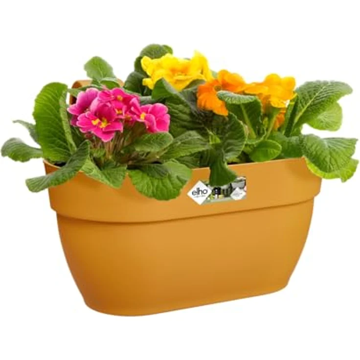 elho Vibia Campana Easy Hanger M 36 - Übertopf für Balkon & Außen - Ø 36.0 x H 26.5 cm - Gelb/Honig Gelb – Bild 3