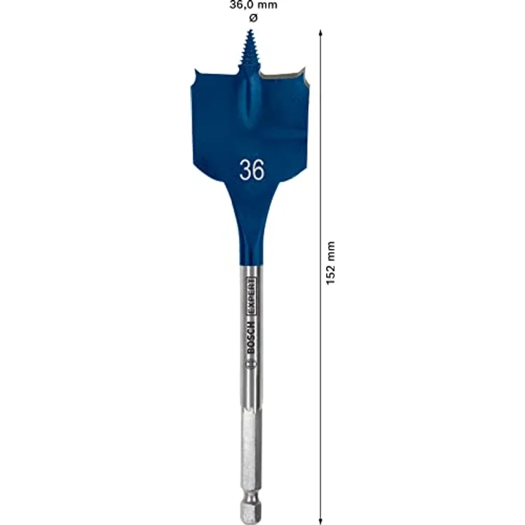 Bosch Flachfräsbohrer Expert Selfcut Speed, 36 mm, Gesamtlänge 152 mm, Sechskantschaft, für schnelles Bohren in Holz – Bild 3