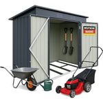 ALBATROS Profi Gerätehaus L – verzinktes Metall in Anthrazit (RAL 7016) | 202x118x173cm, 4,1m³ | Inkl. Schloss & Werkzeughaken | wetterfester Geräteschuppen, Gartenschrank, Gerätehütte