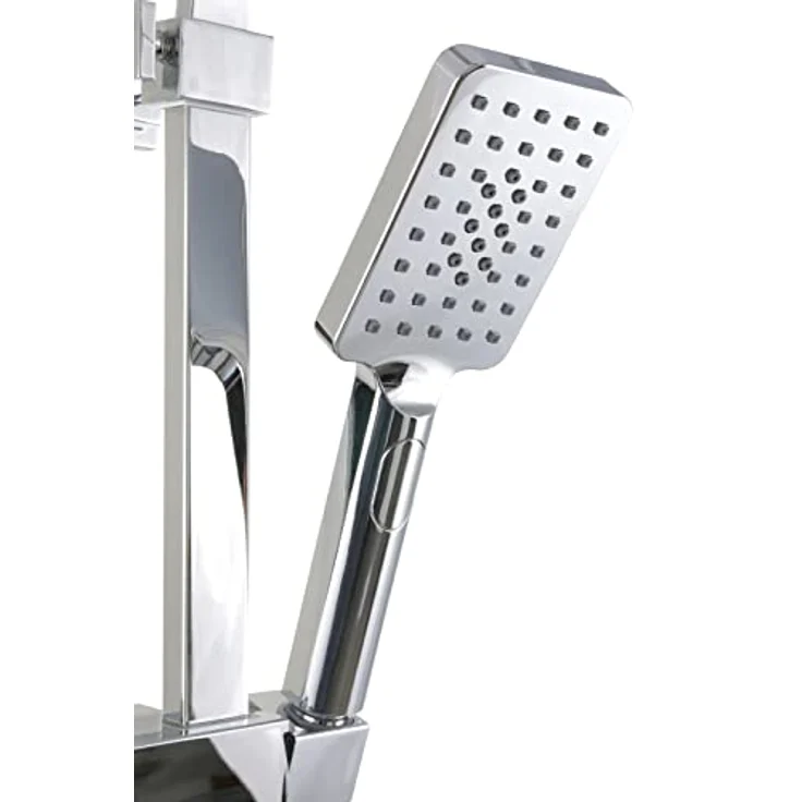 aquaSu Duschsystem Tela, Höhe 62 cm, 3 Strahlarten, Regenstrahl, Anti-Kalk-Funktion, chrom – Bild 2