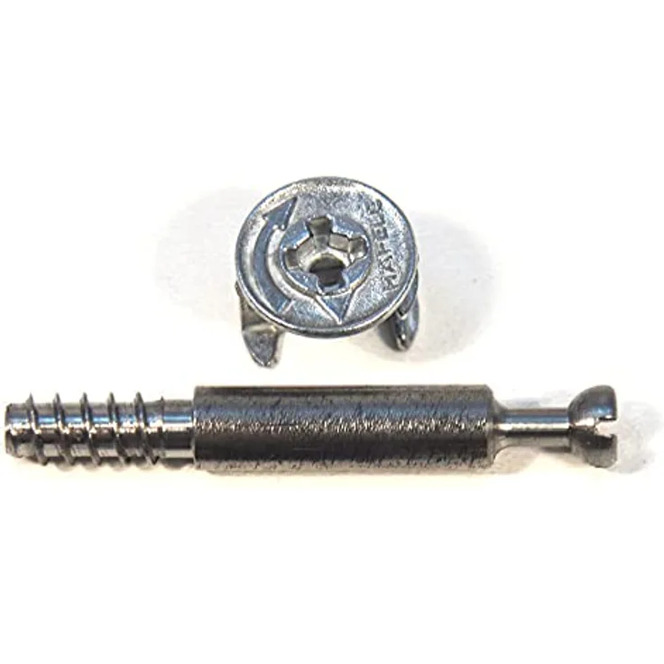 Exzenterbolzen 34mm S100 für Bohrloch-Ø5mm + Exzenterverbinder Minifix 15 (10)