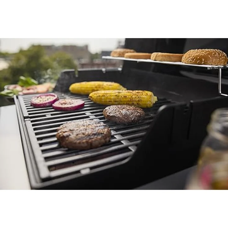 Weber Gasgrill Spirit E-210, 2 Brenner, 52 x 44 cm Grillfläche, 7,8 kW, Edelstahl, porzellanemailliertes Grillrost – Bild 9
