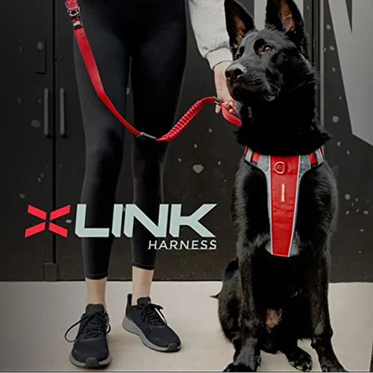 EzyDog No-Pull Hundegeschirr für Mittelgroße und Große Hunde, X- Link Anti Zug Geschirr Hund Verstellbar, Reflektierendes, Größenverstellbar, Brustgeschirr Gepolstert (L, Schwarz) – Bild 3