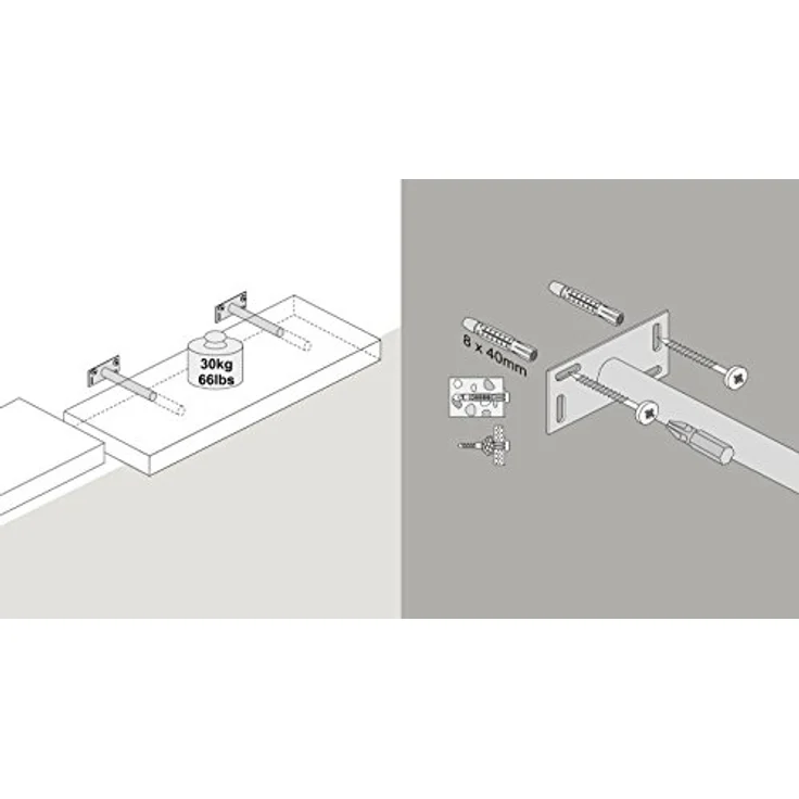 Dolle Regalboden Big Boy, silber, 1150 x 250 x 50 mm – Bild 4