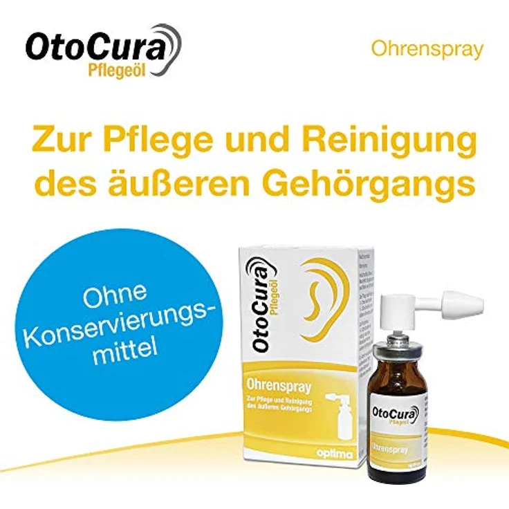 OtoCura Ohrenspray 10 ml, Ohrenreiniger aus Olivenöl, Mandelöl und Calendulaöl zur Ohren Reinigung und Pflege des äußeren Gehörgangs – Bild 3