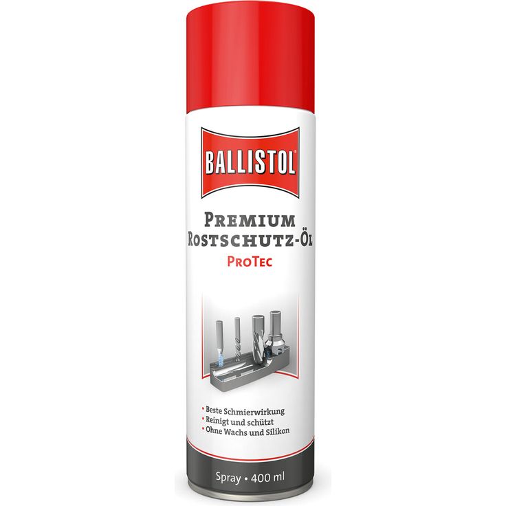 Ballistol Rostschutzöl-Spray 'Premium ProTec', 400 ml, hochwertiger Rostschutz und Kontaktspray für Maschinen und Metallteile