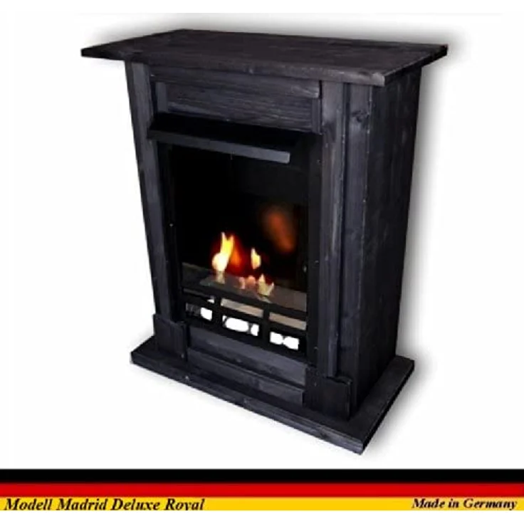 Kaminbau Mierzwa Ethanol- und Gelkamin Modell Madrid Deluxe Royal - Gratis zum Kamin das komplette Kaminzubehör - 10 Farben zur Auswahl (Schwarz) – Bild 2