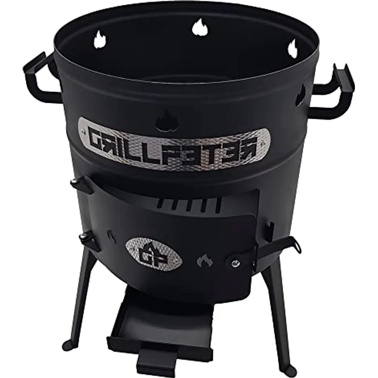 Grillpeter Utschak Nurlan Feuerofen für Kazan 10-12 Liter, 40 cm, feuerfest lackierter Stahl, autark und vielseitig – Bild 2