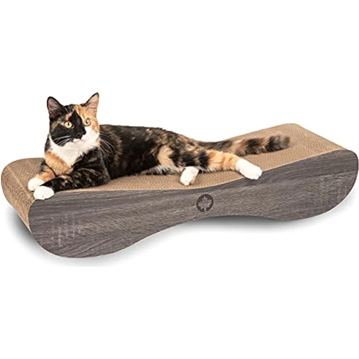 CanadianCat Company | XXL Satellite 2.0 Lounge | dunkelgrau | Kratzmöbel, Kratzbrett | Katzen Pappe +Katzenminze | ca. 76 x 24 x 15 cm – Bild 1