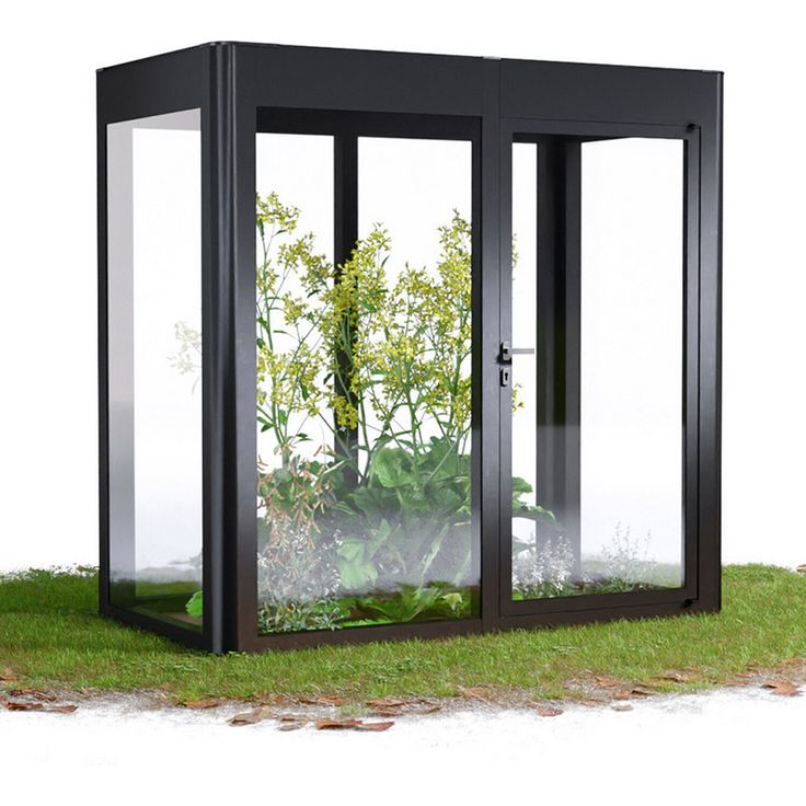 SunElements Gewächshaus 'SunGarden Energy 2.1' 233 x 128 cm mit 6 mm Acrylglas Solardach anthrazit-metallic, 275 Watt-PV-Module, integrierte Lüftung