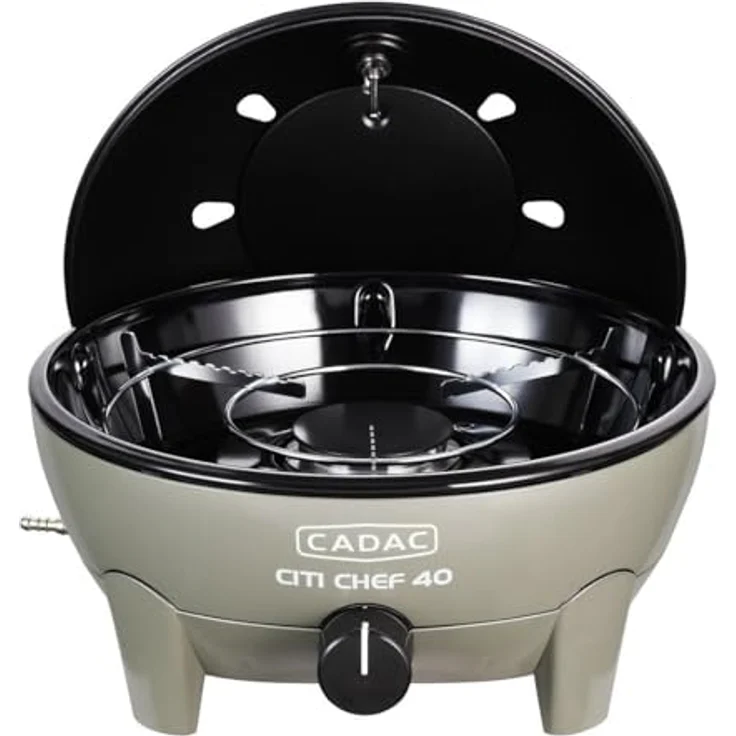 Cadac Citi Chef 40 Olive Green, 30mbar Tragbarer Gasgrill 5610-20-12-EF, Maße 33 x 42,2 x 42,2 cm – Bild 4