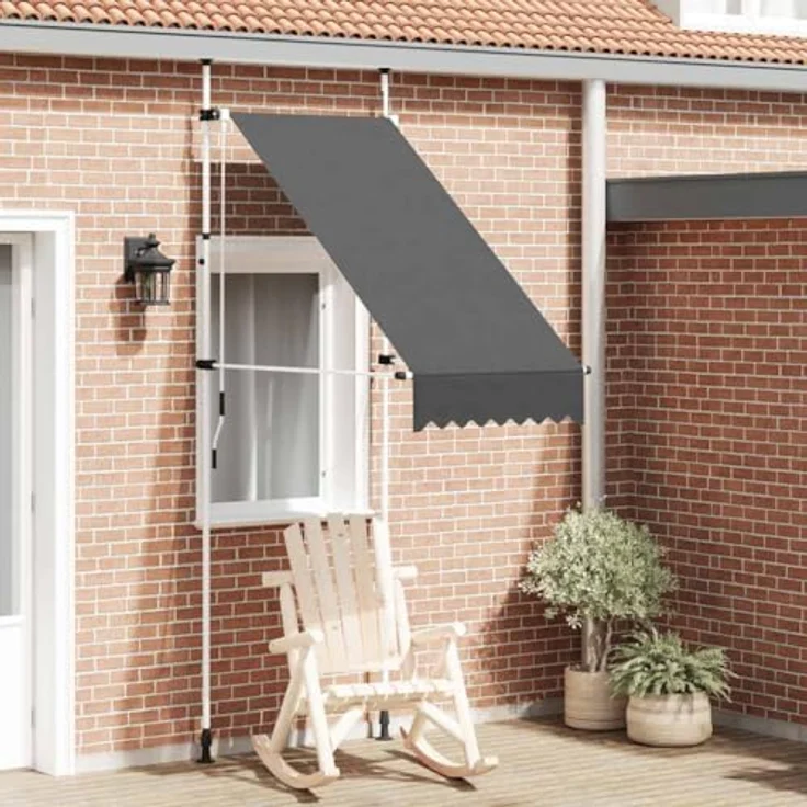 vidaXL Einziehbare Markise Handbetrieben 100 cm Anthrazit – Bild 3