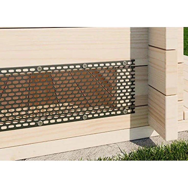 Lüftungsgitter, Traufgitter 50 mm x 5 m für Gartenhaus, Lüftungsband Anthrazit, Mäusegitter für den Garten – Bild 1