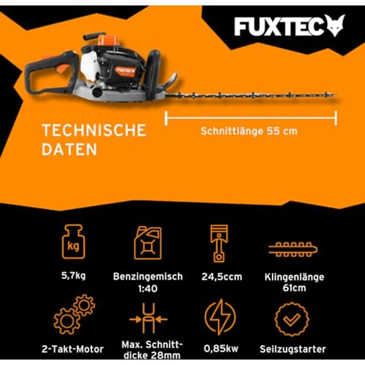 FUXTEC Profi Benzin Heckenschere FX-MHP245 – Bild 4