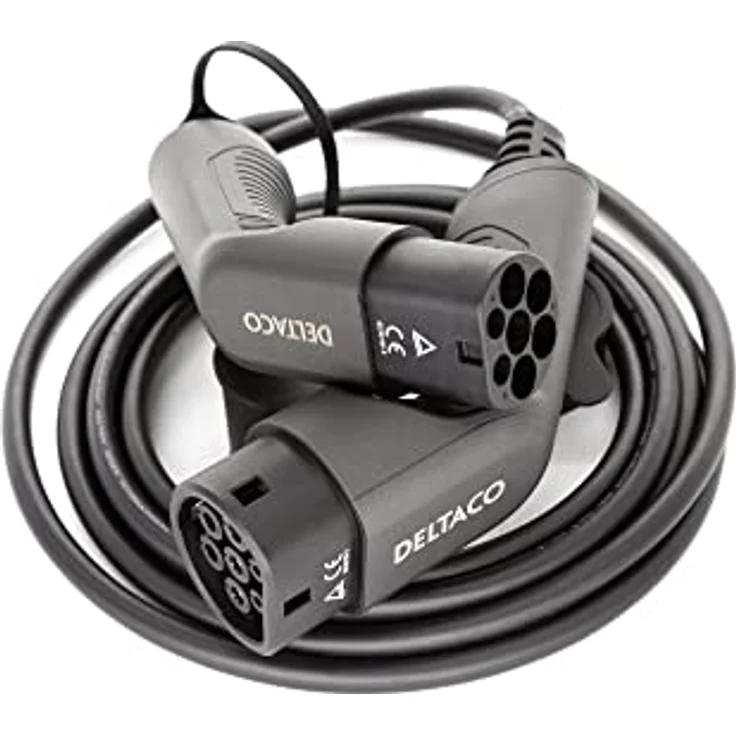 Deltaco Ladekabel für EV - Elektro-Auto EV-32110 3-phasig IEC Typ 2 auf Typ 2 - 16A 11kW, 10m – Bild 2