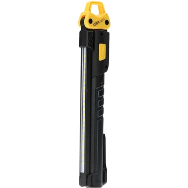 LED's work 0710323 Akku LED-Inspektionsleuchte 5W kaltweiß, IP54, klappbar mit 600 und 300 Lumen, USB wiederaufladbar, mit Magnet und Aufhängehaken – Bild 1