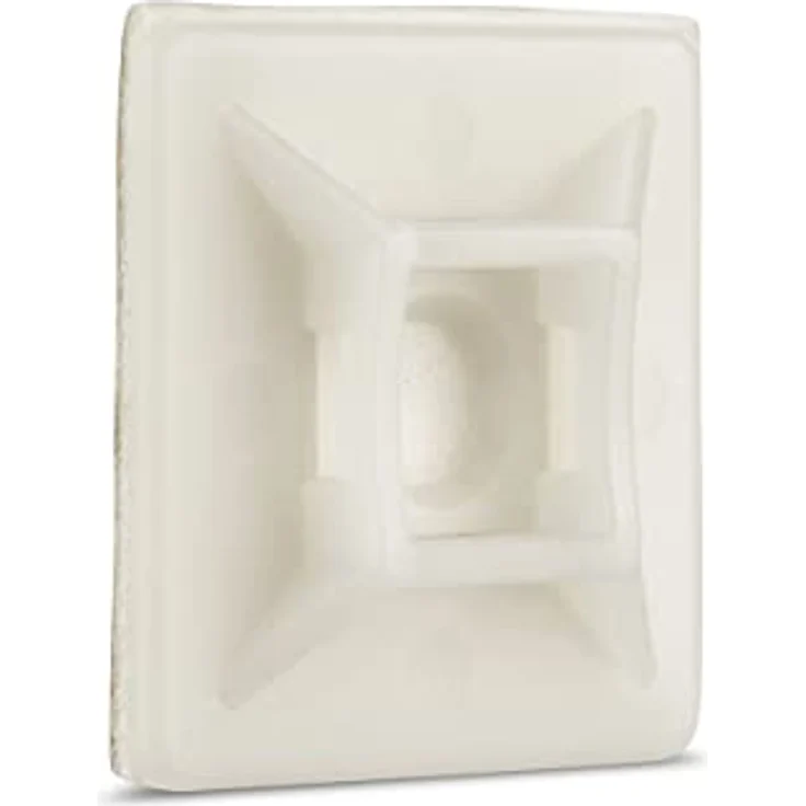 REV 0518284777 Kabelbinder, Befestigung, 50 Stück (28x28mm) max. 6mm Breite, weiss – Bild 2