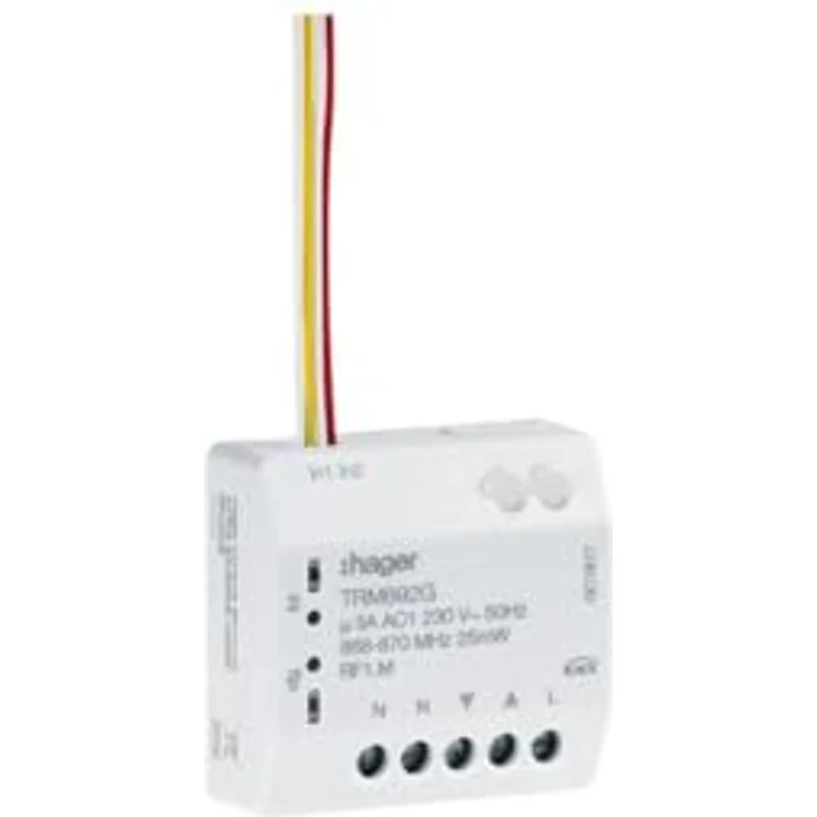 Hager TRM692G Jalousieaktor, Funk-Jalousiesensor mit 2 x 3 A, grau – Bild 1