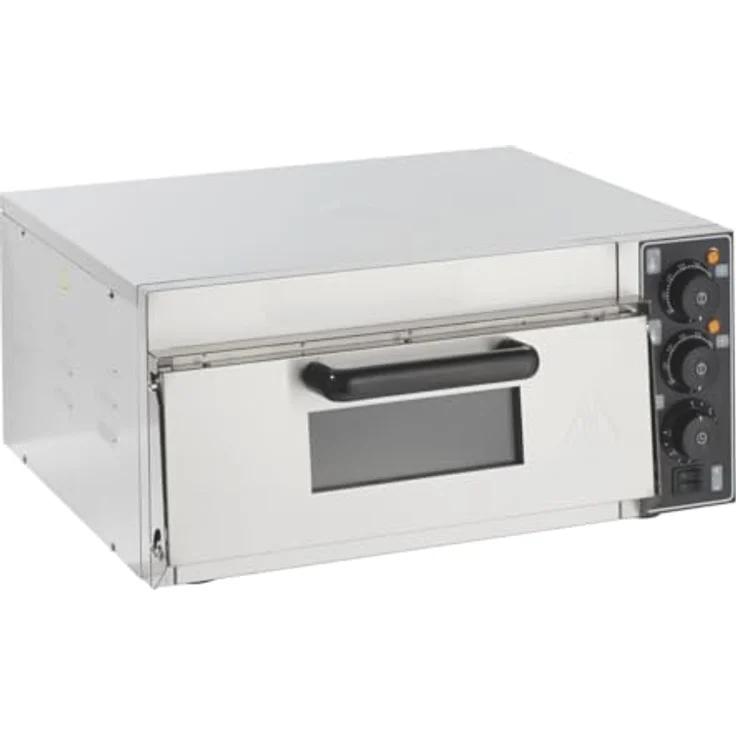 GastroHero Pizzaofen Elektro, Keramikboden, Pizza Maker für 1 Pizza Ø 35 cm, Edelstahl, bis 350° C, mit Innenbeleuchtung und Alarm – Bild 5