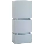 3P Technik Regentonne Jumbo (800 l, Granit), oberirdischer Regenwasserspeicher mit vorgebohrtem Wasserhahnanschluss