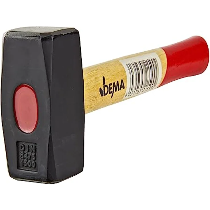 DEMA Hammer Pflasterhammer PH 1500, 2in1 Werkzeug mit Holzstiel, blau – Bild 4
