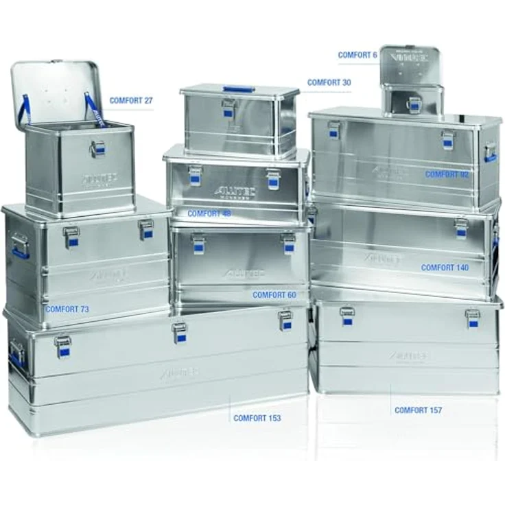 ALUTEC Aluminiumbox COMFORT 30, Werkzeugbox mit 30 l Volumen, staub-/spritzwassergeschützt, Innenmaße 400x300x248 mm, leicht und robust, 3,01 kg – Bild 3