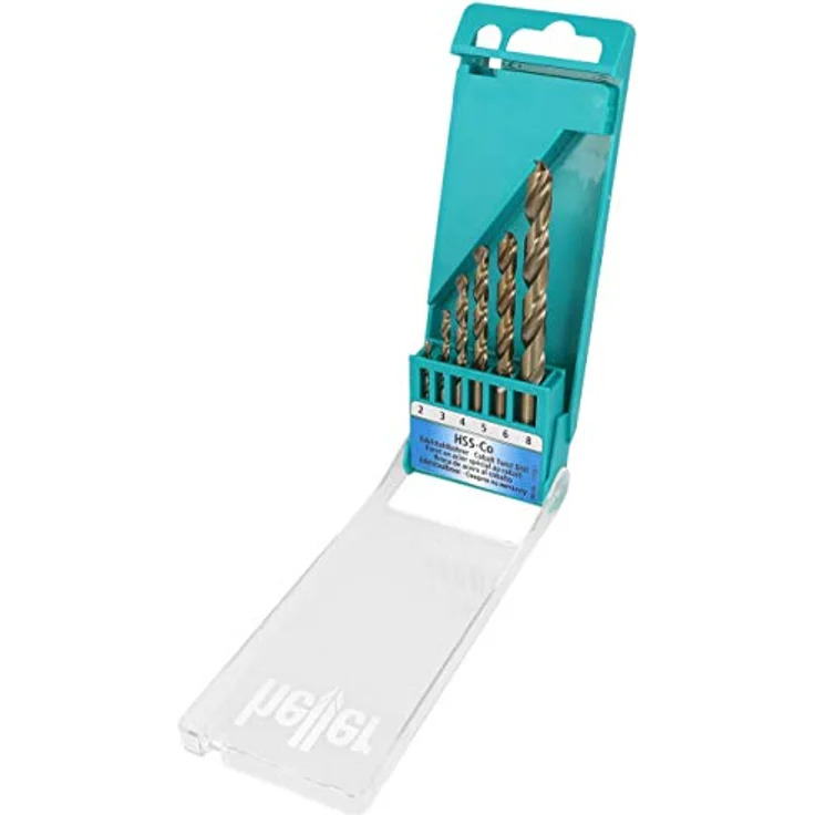 Heller Tools 990 HSS-Co Edelstahlbohrer, Gold-Metallic, 6-tlg, Ø 2-8 mm - Preisvergleich – Bild 2