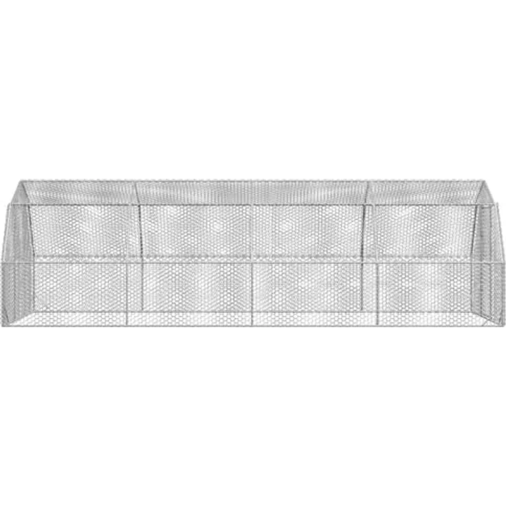 vidaXL Hühnerstall 2,5x8x2,25 m Verzinkter Stahl, Robuste Konstruktion, Maschendesign, Bequemer Zugang, Vielseitig einsetzbar – Bild 4