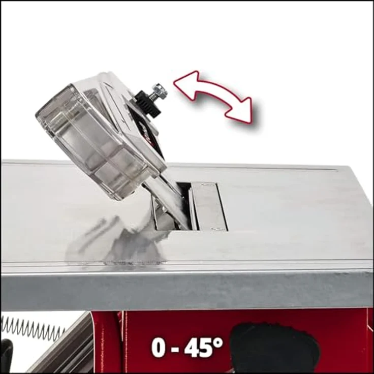 Einhell Tischkreissäge TC-TS 200 (max. 800 W, 200x16 mm Sägeblatt, wartungsarm und mobil, inkl. 45° Anschlag, Sägeblatt und Werkzeug, Spaltkeil, Schiebestock) – Bild 3