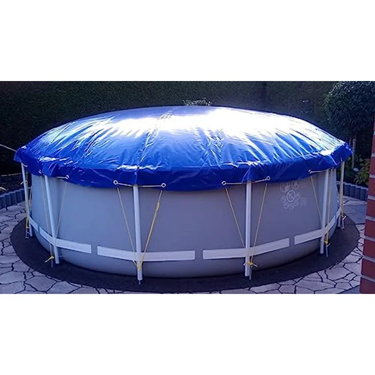 AirDeluxe Pool-Abdeckplane, Runde aufblasbare Poolabdeckung aus wetterfestem PVC, Profi-Qualität, reißfest und wasserfest – Bild 7