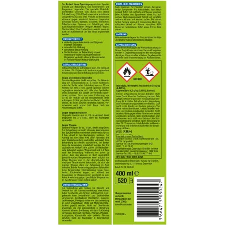 PROTECT HOME Forminex Spezial Spray + gegen kriechendes & fliegendes Ungeziefer mit Sofort & Langzeitwirkung, 400 ml Sprühdose – Bild 2