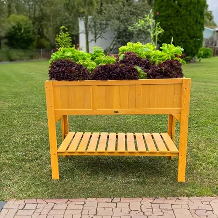 Habau 2854 Hochbeet mit Ablage, 119 x 57 x 90 cm – Bild 4